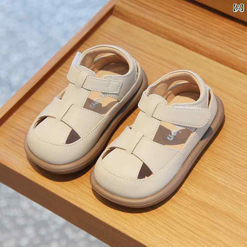 ベビー サンダル スリッポン 夏の ベビー サンダル 女の子 プリンセス シューズ 幼児 包 頭 小さい 革靴 ソフト ソール 滑りにくい 幼児の 靴