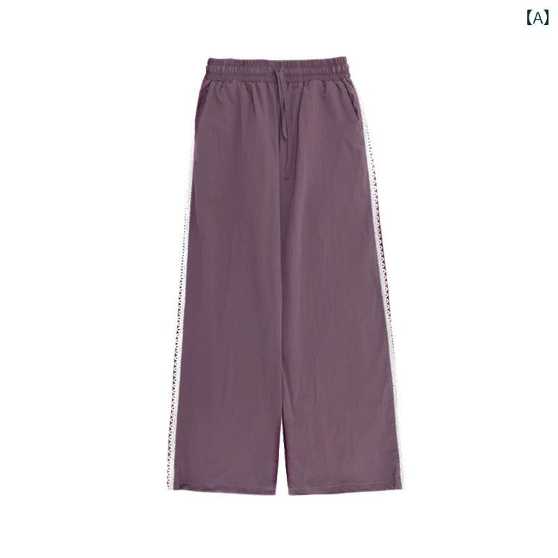 レディース スウェット パンツ Loyal Dog Xiaoba バレエ スポーツ パンク カジュアル パンツ レース ステッチ 秋 レディース