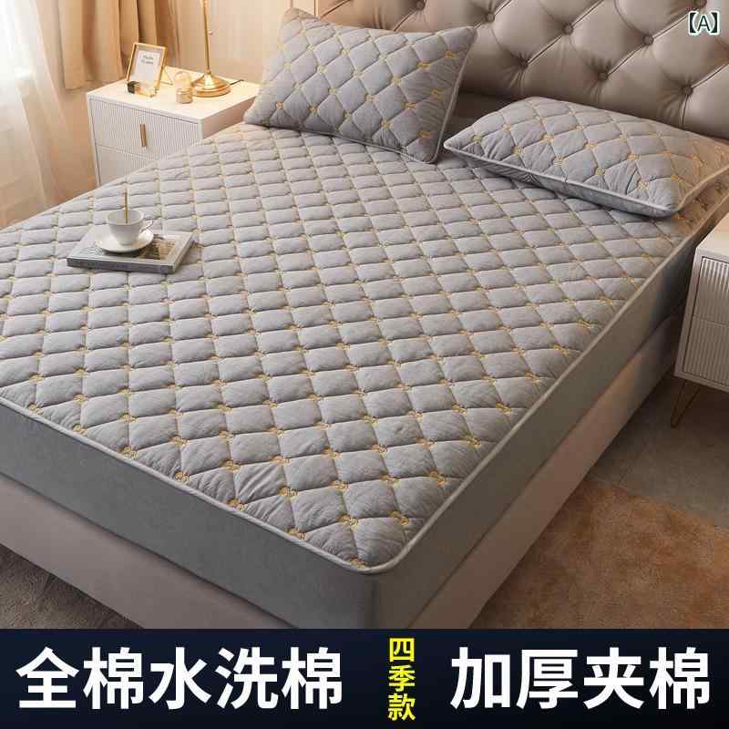 マットレス カバー インテリア コットン キルト フィットシーツ シングル ピース 防水 尿 漏れ 防止 マットレス カバー 綿 ベッドスプレッド 滑り止め シモンズ フル 保護