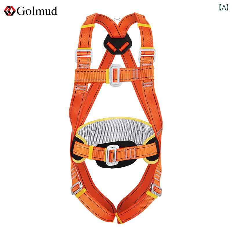 登山 ロッククライミング 安全 グッズ ゴル ム 5点 式 高所 作業 安全 ベルト 屋外 全身 規格 フル セット ロープ ダブルフック