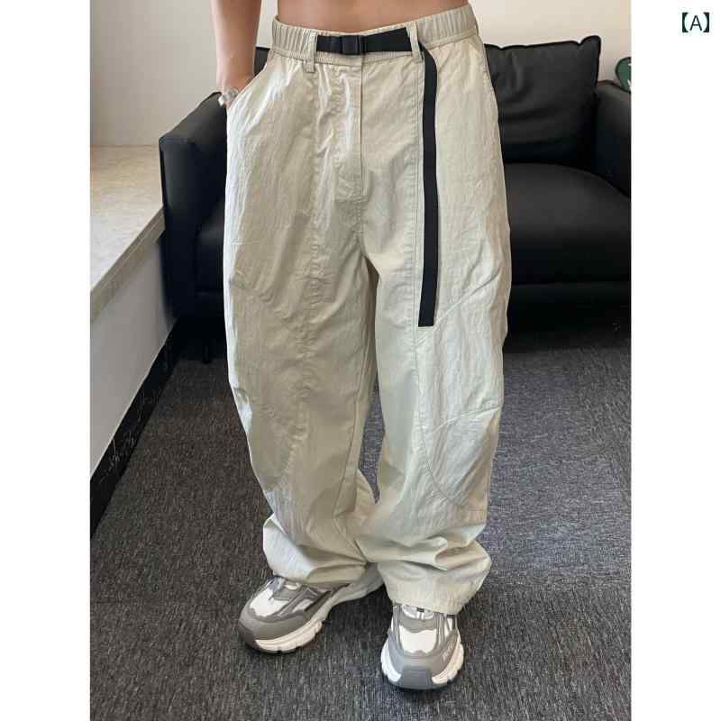 ゆったり メンズ 細工物ズボン下 SMDSK EVDY アメリカン 表現スタイル ともし火 シワ ドレープ 速乾 厚地の外套 櫂 メンズ 引っ切り無い ラージ 落下傘ズボン下