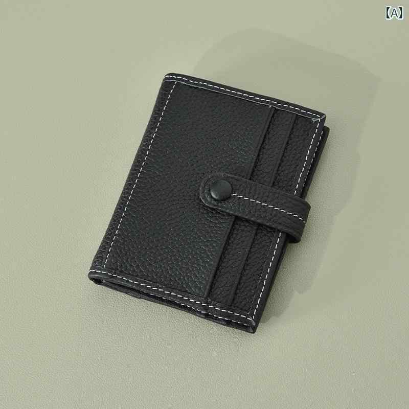名刺入れ レザー 財布 シンプル 北欧の ピックアップ バッグ 複数の カードスロットを 備えた メンズ レディースの 薄型 運転 免許証 カードホルダー 名刺 ホルダー 牛革 財布