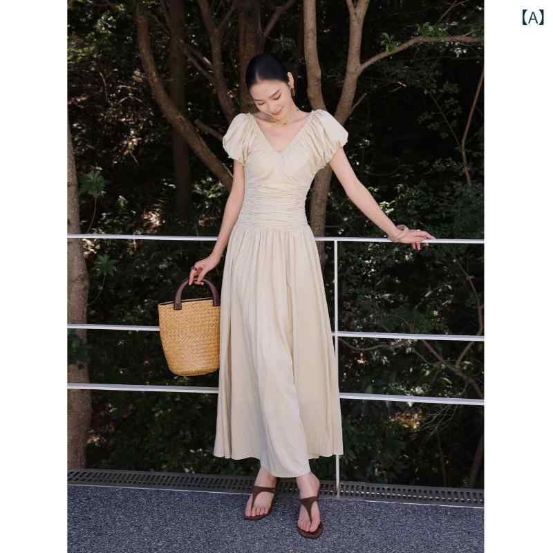 黒お召しもの 成年者かっこいい レディース JWUNIQUE 靨 黒いこと Vのど首 半袖 筋目 酉の方角 お召しもの レディース 2025 夏 ロング スコート レディースファッション-ドレス