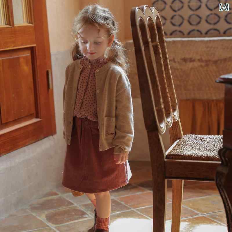 Uネック 子供服 カーディガン セーター ユナの 母 娘の 秋 毛 ニットカーディガン ベビー 子供 春秋な 万能 セーター｜LAONsChoice