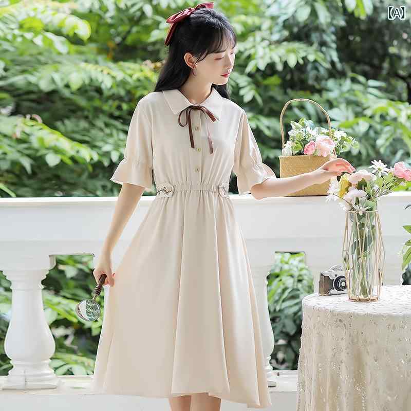 キュートな ドレス スタイル 女の子 チャイナ ドレス 婦人服 夏 入 生 森 スカート ガール ロング スーパー フェアリー