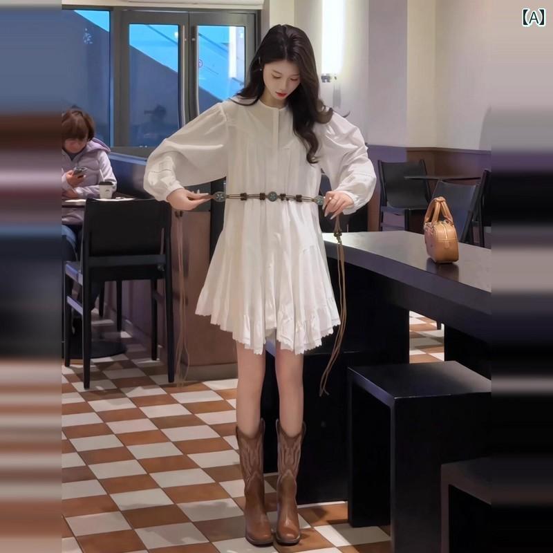 キュートな ドレス スタイル 小さくて 美しい ホリデー 白い シャツ ドレス レディース 夏の 2025年の ボヘミアン ショート スカート