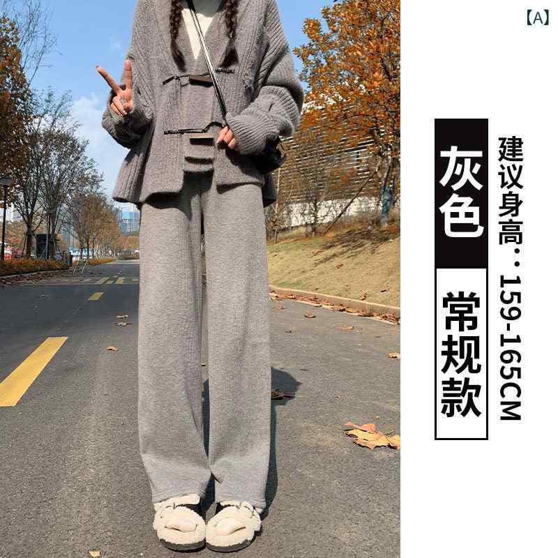 好いたらしい 汗水 ズボン下 レディース 韓国 薄墨色＋ 天鵞絨 広広とした レッグ ズボン下 レディース 秋冬 2024 S 大いさ 運動競技 引っ切り無い か細い 編み物