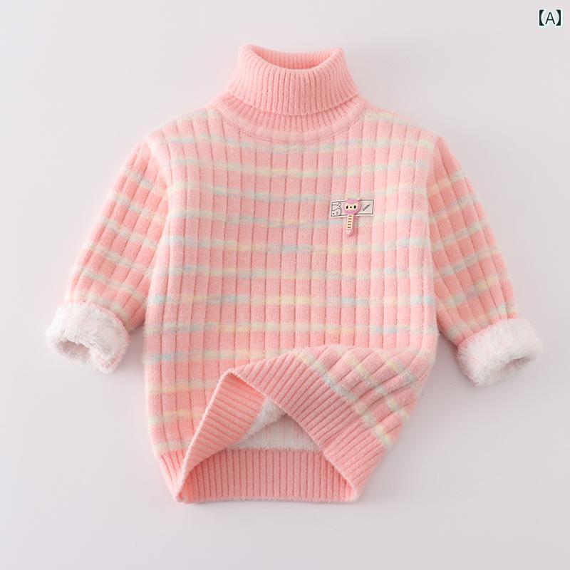 子供服 タートルネック ニット 女の子 フリースセーター 冬 ワンピース フリース ハイネック 厚手 ニット セーター ベビー 子供 プルオーバー インナーウェア シャツ