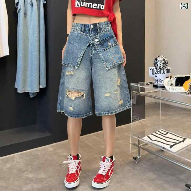 レディース ショート パンツ 大きいサイズ 破れ デニムショートパンツ レディース 夏 細身 mm スリム ハイウエスト ブラック ショート パンツ アメリカン