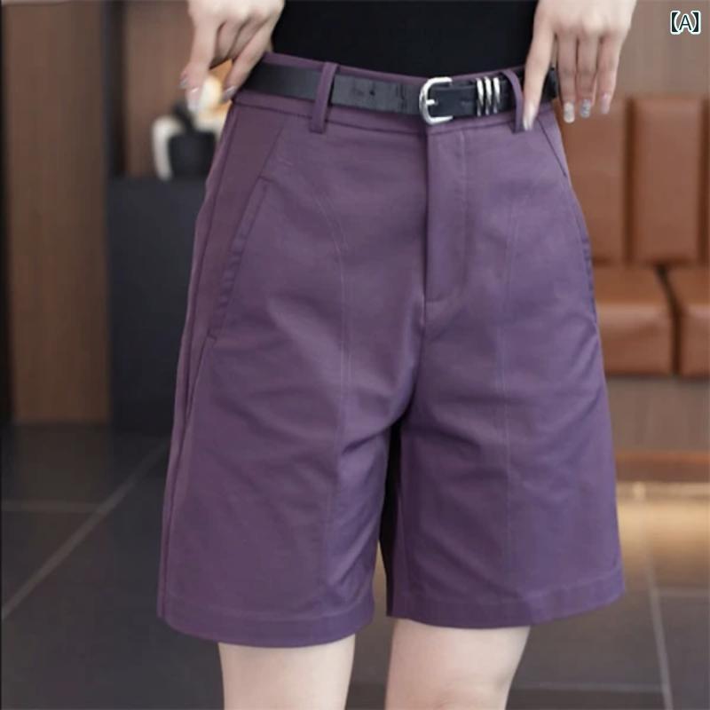 aライン ヒップ ショートパンツ 2025夏の ファッション レディース 薄手 ハイウエスト ゆったり 通気性 スリム ウエスタン パンツ カジュアル ワイド レッグ ショート