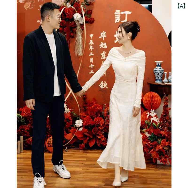 パーティー ドレス スリムフィット 女性用 ホワイト 婚約 イブニングドレス 普段着 高級 登録 ワンショルダー トースト ドレス ブライダルドレス