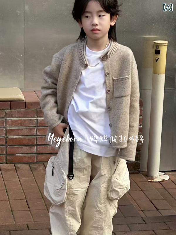 お坊っちゃん用 ジレー スウェーター ボラボラ ボーイズ 羊毛 スウェーター 秋冬 2024 赤ちゃん用 今めかしい ジレー M 大きさと L 大きさ 生あたたかい 御姉さん用 トップス