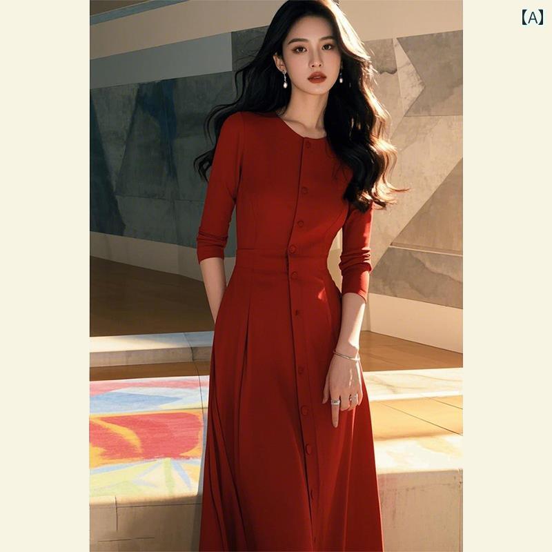 赤色 ドレス レディース ～の 婦人服 対外 カウンター お姫様 スタイル 軽やかで 贅沢な 高級 レッド ドレス