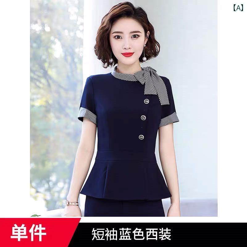 美容院 美容師 作業着 女性 ホテル フロント デスク 作業着 美容師 ジュエリー スチュワーデス 制服 プロ スーツ 女性 春夏 ファッション フォーマルウェア