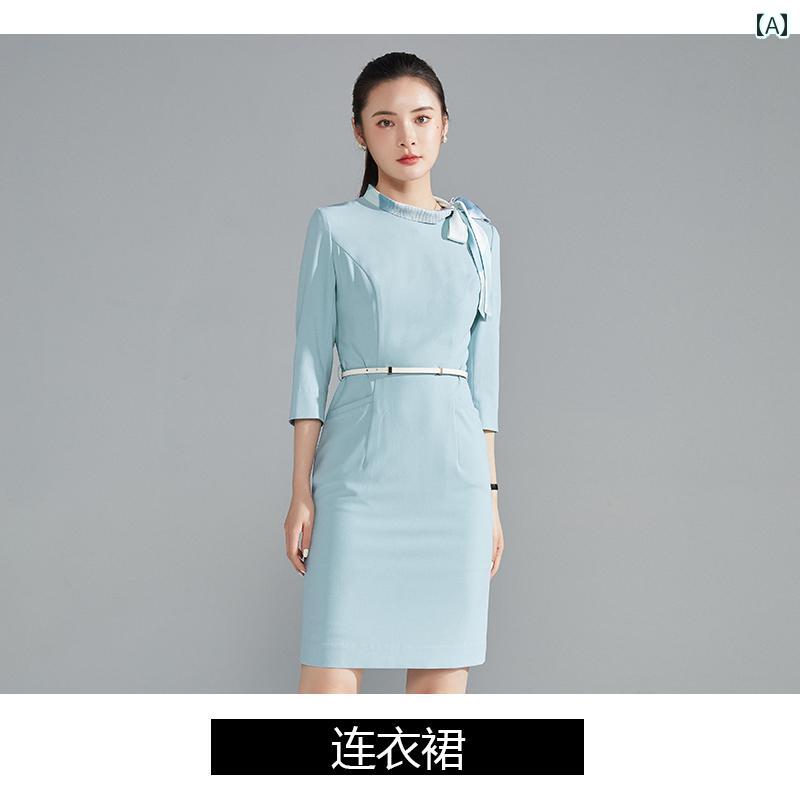 美容院 美容師 作業着 女性 スチュワーデスの プロ ドレス 女性 ホテル 美容 室 フロント 受付 作業着 スーツ 肌 管理