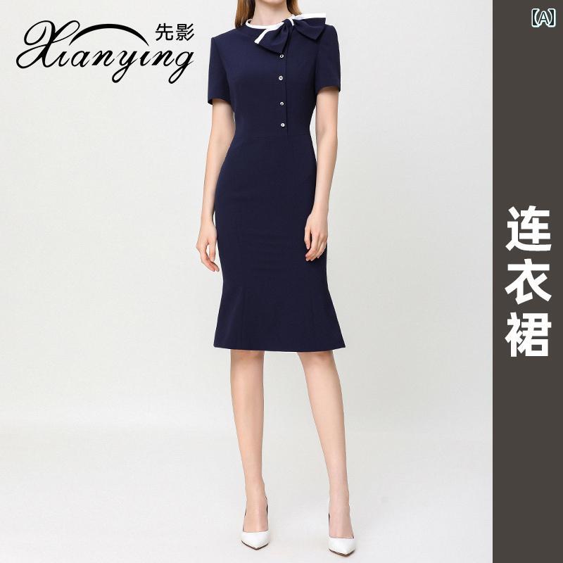 受付 フロント デスク 作業着 女性用 女性用 プロ ドレス 春秋 ファッション スチュワーデス 制服 スーツ スカート 通勤 フォーマル ホテル フロント デスク 作業着