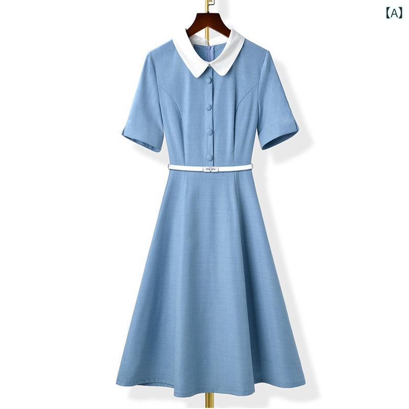 レディース 商行為 背広 スコート お召しもの 夏の 労働者階級 お召しもの レディース 半袖 もの言う花 色合い 青色 指南番 ユニフォーム 御役目着 弱められた スコート 背広 リラックス・マッサージ用品-ダイエット・健康