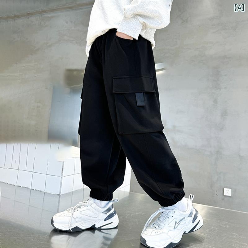子供用 オーバー オール カジュアル パンツ 男の子 パンツ 春秋 2025 スタイリッシュな ズボン 春の オーバー オール 子供の カジュアル 裏起毛の ズボンの 春