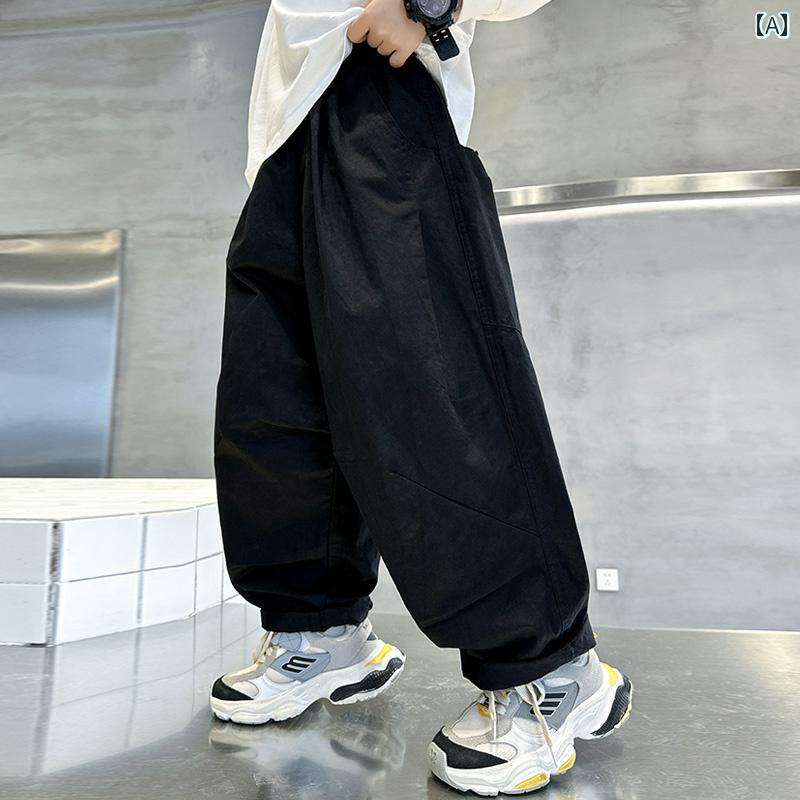 子供用 オーバー オール カジュアル パンツ 男の子 パンツ 春秋 2025 ビッグ キッズ 春 カジュアル ストリート ボーイズ 子供 作業着 ワイド レッグ