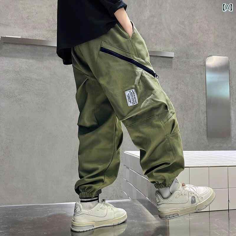 子供用 オーバー オール カジュアル パンツ 男の子 パンツ 春秋 2024 冬服 大きい 子供の 冬 子供たち クールで スタイリッシュな 仕事 服と フリースの ズボン