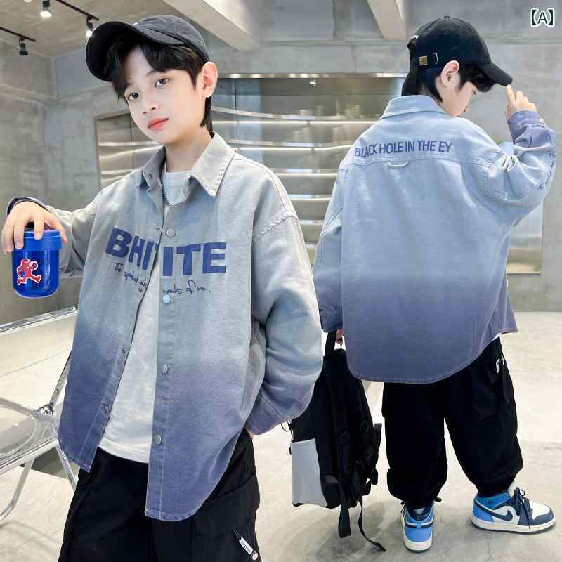 男の子用 シャツ 男の子 シャツ 春秋 2025 スタイル中と 大きいサイズ 子供の おしゃれな 春の コートと トップス