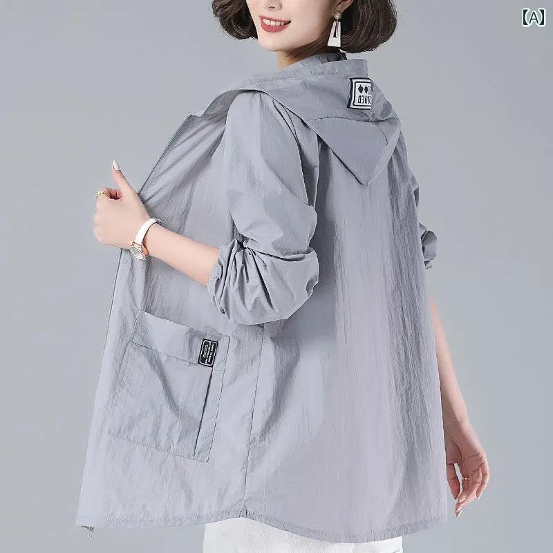 レディース アウターウェア 日焼け防止 服 レディース 紫外線 対策 夏 薄手 2024年 ゆったり 大きいサイズ カーディガン ミドル 丈 コート