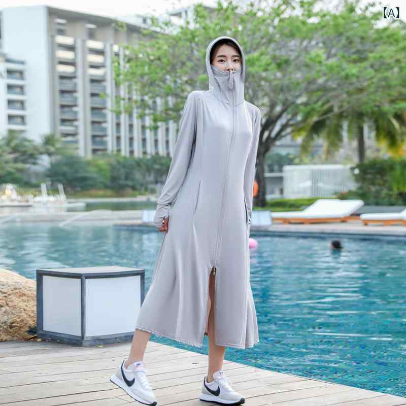 レディース アウターウェア 日焼け防止 服の レディース 夏の 薄手 upf 50 ロング 全身 カーディガン 服 紫外線対策 ブラウス