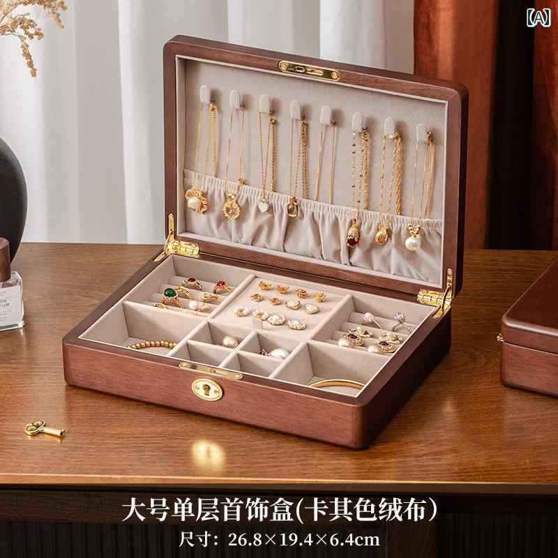 宝飾品ボックス席 納めるボックス席 御芽出度 ハードウエア ゴールド宝飾品 ボックス席 バレンタイン デー 益荒男 白木 ハイエンド 凝った 宝飾品 イヤリング 首飾り大電気容量 納める