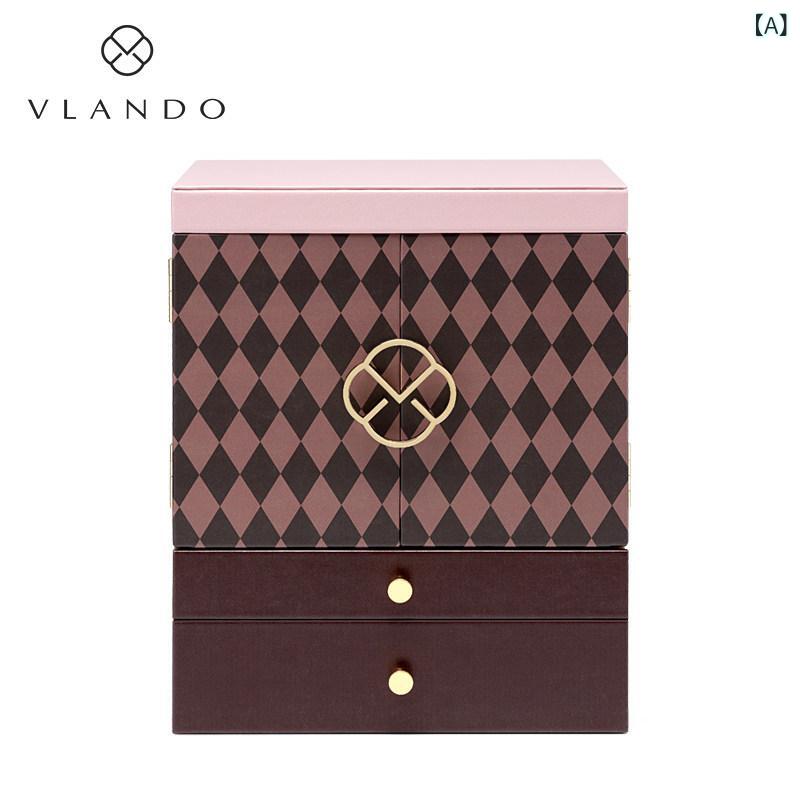 ジュエリーボックス 収納ボックス VLANDO ヴィンテージ ジュエリーボックス 高級 時計 ネックレス リング 収納 ボックス大容量 母の 日 ギフト