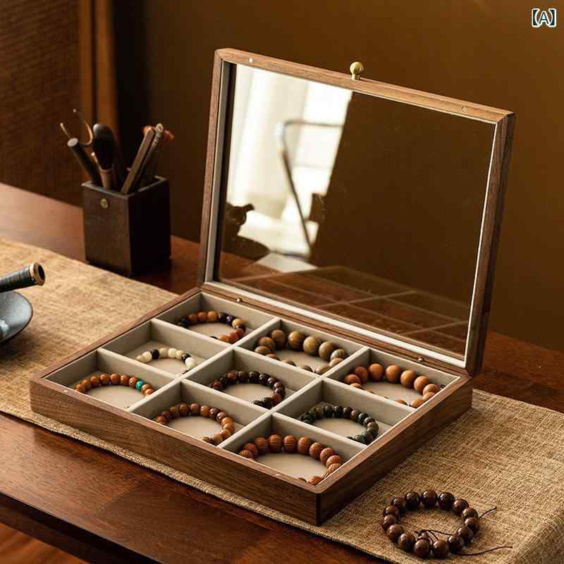 ジュエリーボックス 収納ボックス ウェン ワン ブレスレット ボックス 収納 ジュエリーボックス大容量 防塵 ペンダント ジュエリー 誕生日 プレゼント 木製｜LAONsChoice