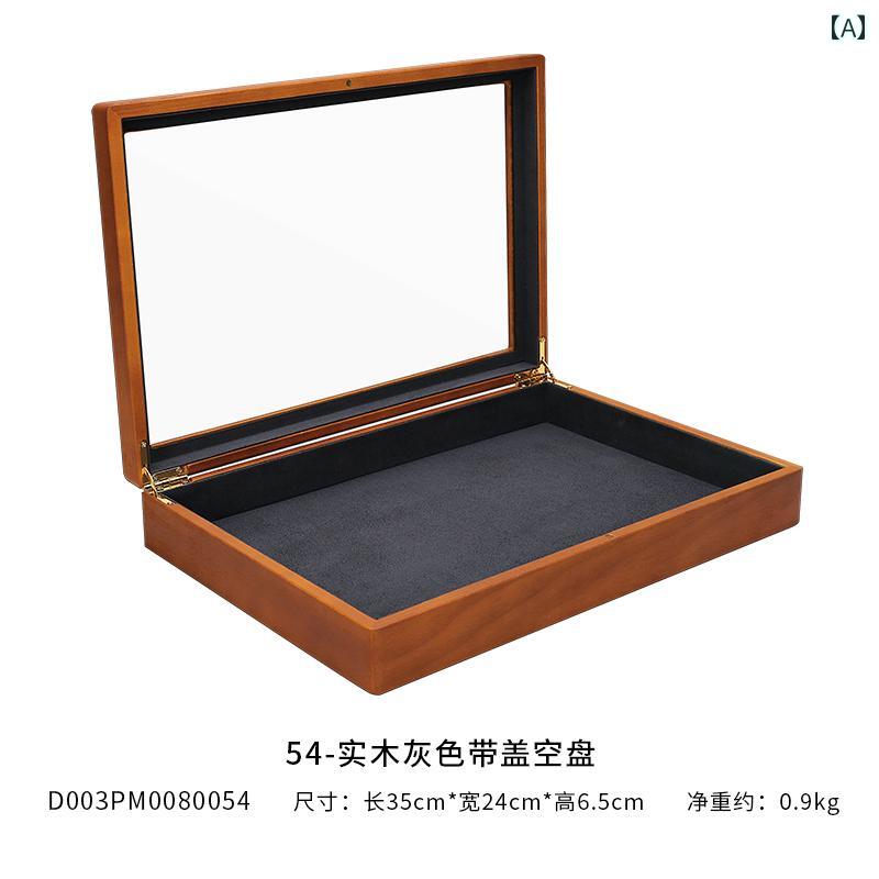 ジュエリーボックス 収納ボックス ネックレス 指輪 イヤリング ブレスレット バングル クルミその他の 収集 品を 保管 する 無垢材の ジュエリーボックス。
