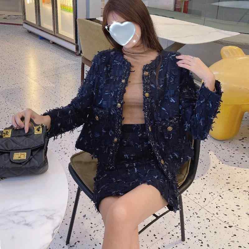 レディース 春夏 ツイード ジャケット ミディスカート セット クラシックスタイル ウール混 暖かみ 軽量 伸縮性 普段使い 通勤用