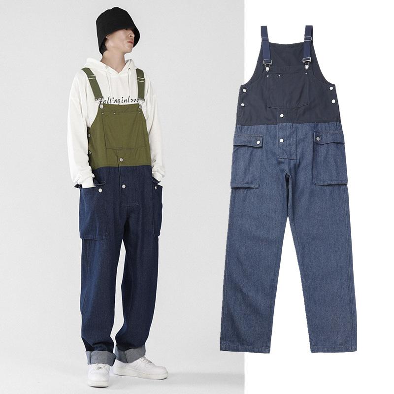 メンズ ジーンズ 繋ぎズボン下 吊り帯付き添い人 やり方服 填まる 心地よい 細工物お召しもの デニム原料品 普段使い走り アウトドア 伸ばすこと性 好いたらしい 填まる