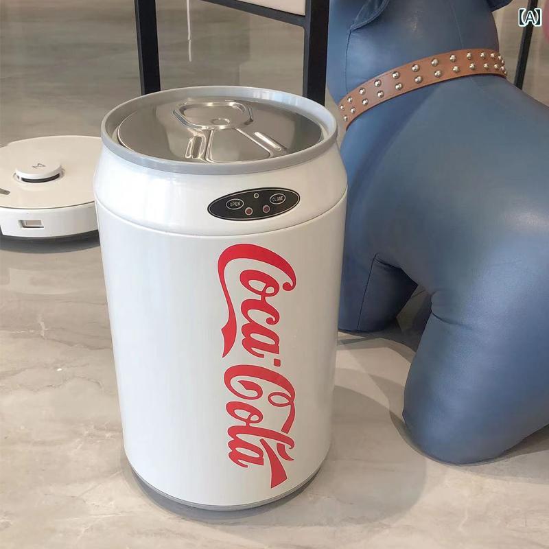 愛くるしげ紙くずかご Zhiyue かっこ良い 検知器 ラウンド型 ステンレス鋼 スチール写真製 リビング お部屋用 ゴミ 箱 蓋 付き添い人 身寄り用 臥し所用