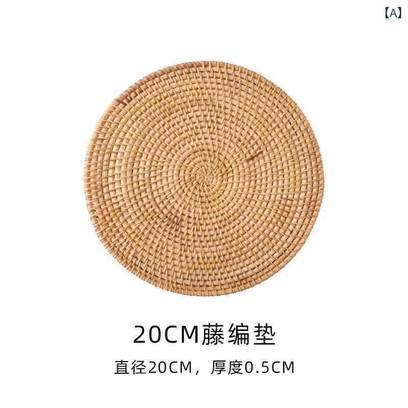 シリコンテーブルマット の 籐 編み 断熱 プレースマット 一皿と どんぶり鉢 引っ敷き キャセロール 優勝杯 紅茶優勝杯 ティーポット 焦げ目 押しとどめる 速見表
