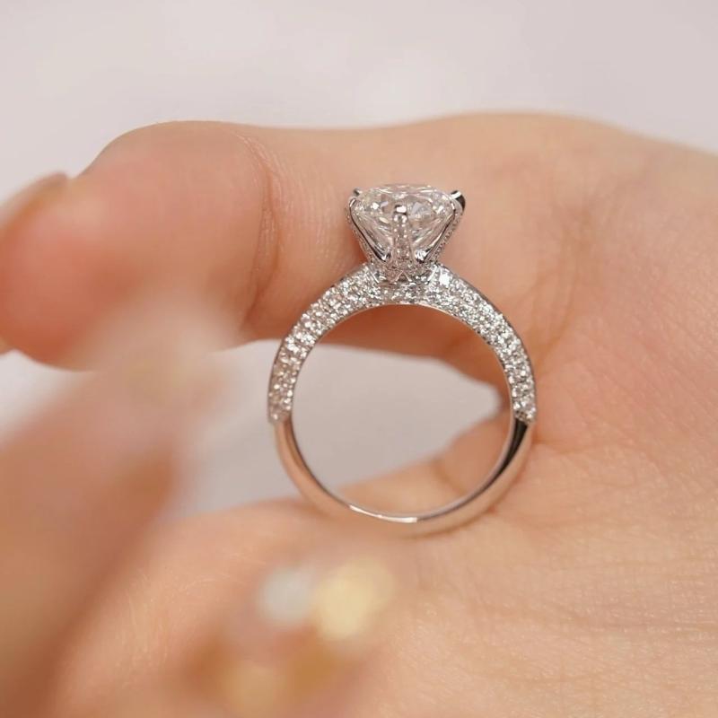 女性用 リング D カラーモ アッサ ナイト スター リング シルバーメッキ 18 K ゴールド 6 爪 ハーフ オブザ キング ダム 女性用 ラインストーン プロポーズ ウェディング ギフト｜LAONsChoice