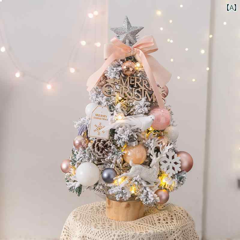 クリスマスツリー クリスマス ツリー ホーム デスク トップ 小型 年 クリスマスデコレーション イン スタイル DIY 素材 レイアウト オーナメント｜LAONsChoice