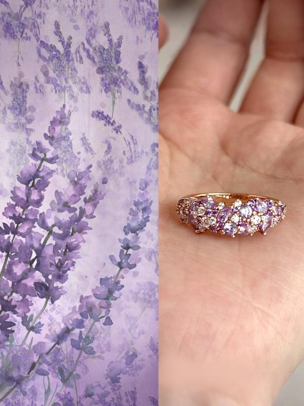 女性用 リング Xiaoyuan Jewelry S925 スター リング シルバーリング ラベンダーパープル レディース フル ラインストーン 万能 ギフト 7,721円