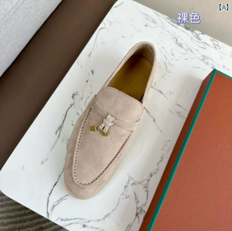厚底置き目毛革 レディース 2025 春 革 LP 置き目毛革 レディース タッセル バックル スリッポン シューズ ホンブルグ帽 精神 心地好い コンフォート シングル ペニー