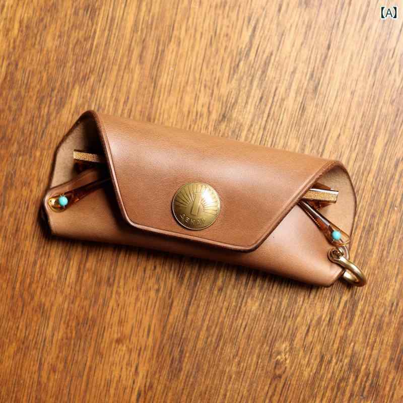 眼鏡 納める御徒面子 の アメリカン Horween CXL なめし革製 レトロ アウトドア 眼鏡 納める ボックス席 黒眼鏡 御徒面子
