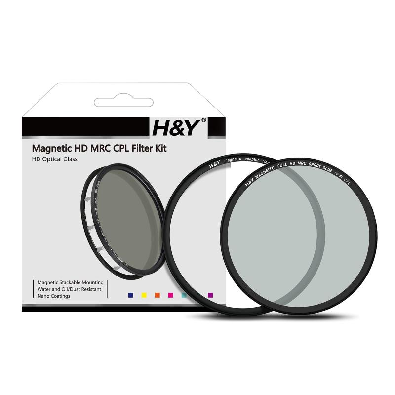 H&Y PLフィルター Magnetic Circular Filter CPL Kit マグネット式 反射除去 偏光度99.9% Nanoコーティング 薄枠 CK