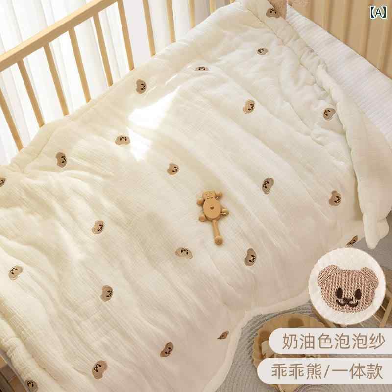 ベビーブランケット ベビーキルト A級 綿 春秋 キルト 薄 掛け布団 新生児 専用 オール シーズン 通用 カバー｜LAONsChoice