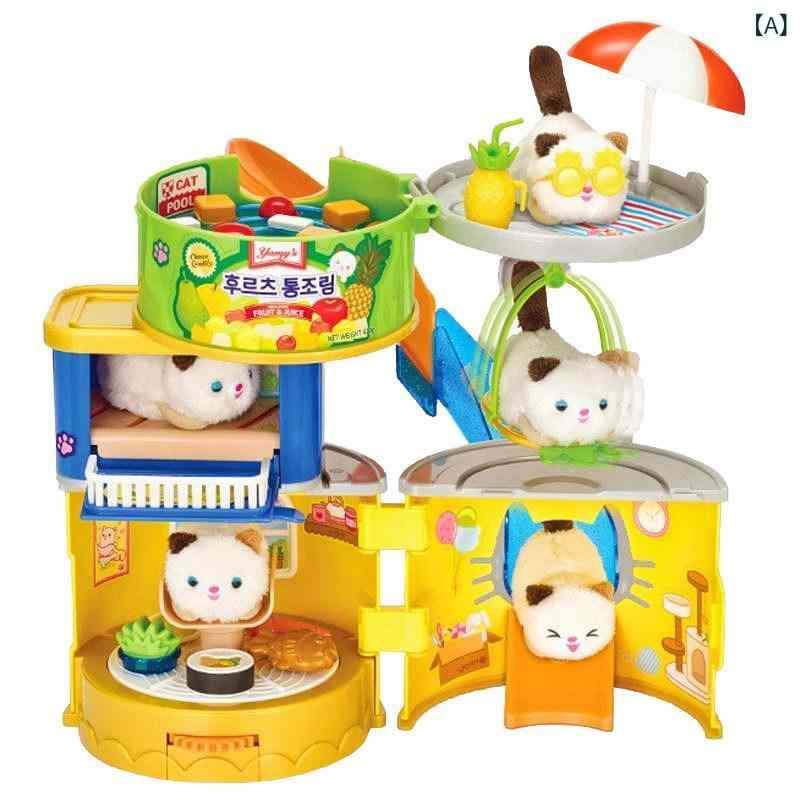 おもちゃ ミミ ワールド 猫 缶 タワー 貪欲 かわいい ペット ぬいぐるみ 動物 シミュレーション 音声 プレイハウス おもちゃ ギフト 女性