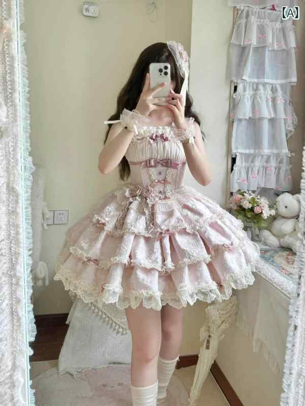 ロリータ メイド服 バレエ 礼儀 ロリータドレス スタイル ドール センス サスペンダー デイリー ロリータ 成人 誕生日 ドレス