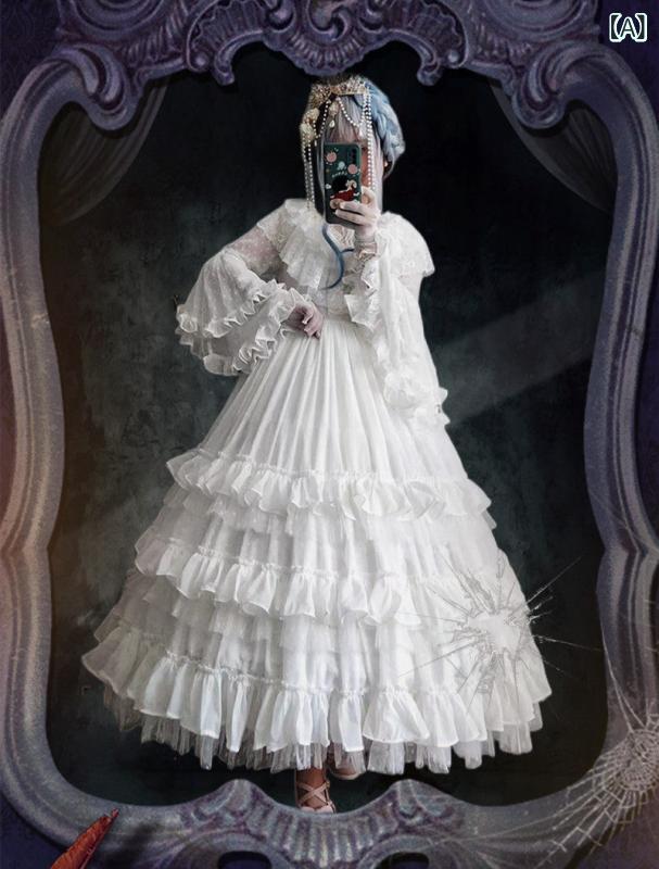 ロリータ メイド服 ロリータ プリンセス ドレス 大人 ゴシック スタイル ハロウィン ウェア ロング 花嫁 ロリータスカート 秋｜LAONsChoice