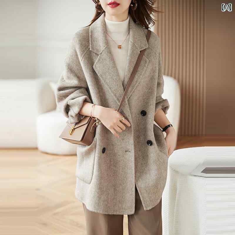 レディース コート 秋冬 韓国 ハイエンド ゼロ カシミヤウール コート レディース 秋冬 ダブルフェイス ウール 万能 小さい サイズ