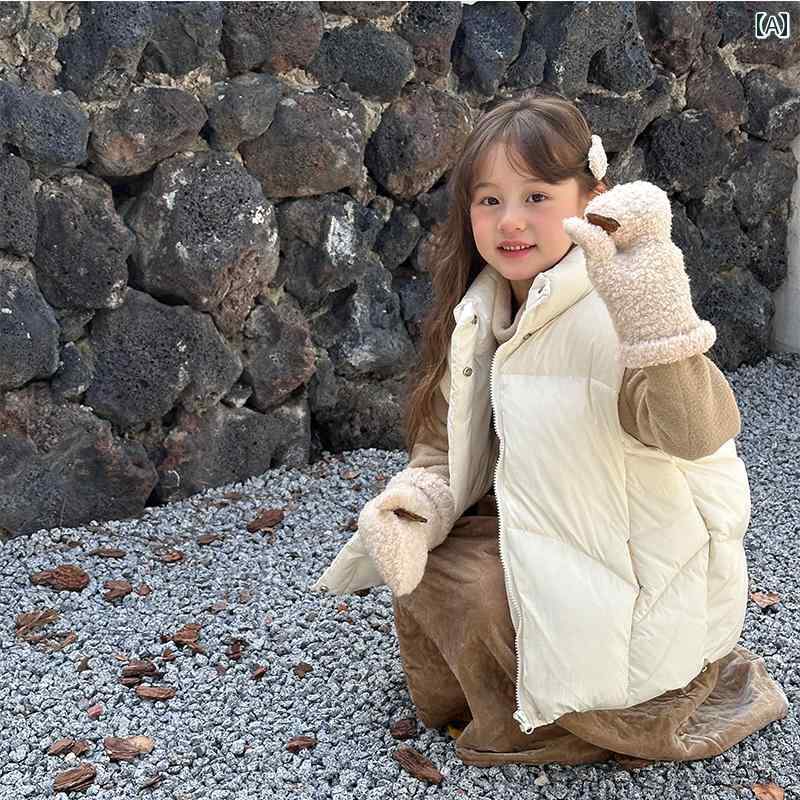 子供用 ダウンベスト Wanwanma 2025 スタイリッシュな 子供用 ダウン ジャケット ベスト 男の子と 女の子は 韓国 ウエスト コートの 厚手を 着用 4,733円