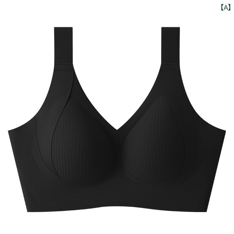大きいサイズ GWBY 大きいサイズ フル カップ 薄手 下着 レディース シームレス mm 大きい 胸小 胸 スチール リングなし スポーツブラ