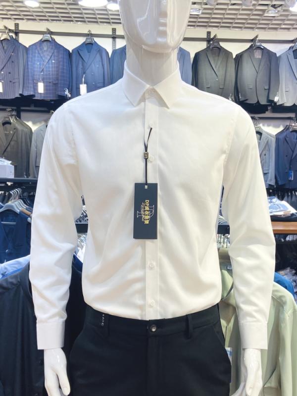 メンズ 長袖シャツ カジュアル ビジネス 綿 ホワイト シャツ メンズ 長袖 DP 既製 服ノー アイロンワーク 面接 新郎 銀行 資産 ユニット 公務 員