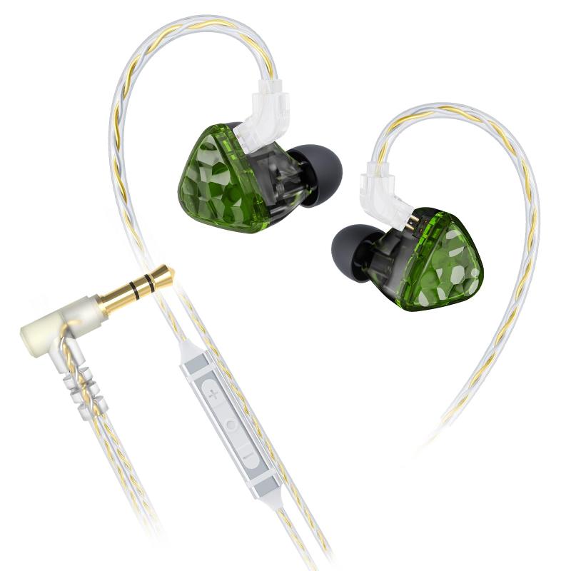 Yongse ?仕 イヤモニ イヤホン 有線 hifiリケーブル/eスポーツ版インイヤー モニター カナル型 耳掛け イアフォン Wired Earphones ハイエンド 3.5mm 2pin 単結晶銅銀 メッキ 高遮音性 リケーブル対応